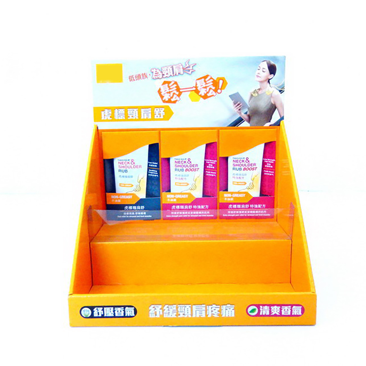 保健品桌面PDQ展示盒 藥店紙陳列盒 藥品紙促銷(xiāo)展臺(tái)