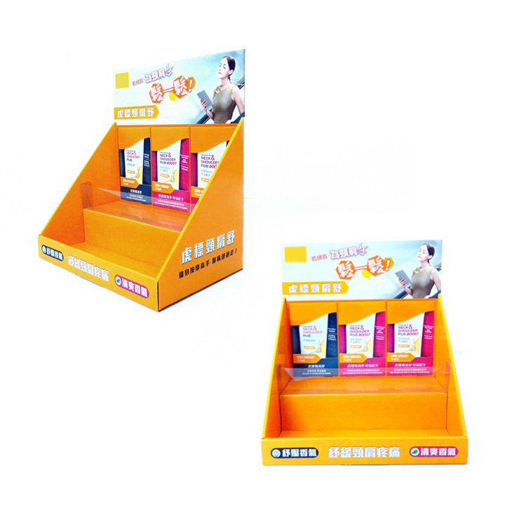 保健品桌面PDQ展示盒 藥店紙陳列盒 藥品紙促銷(xiāo)展臺(tái)