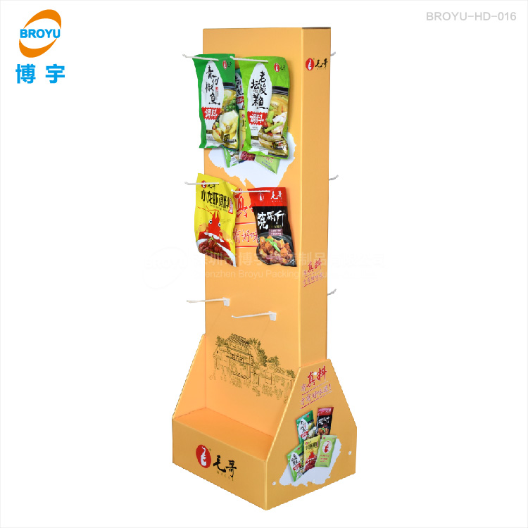 烹飪調(diào)料掛鉤紙貨架 湯底調(diào)料掛鉤紙展示架